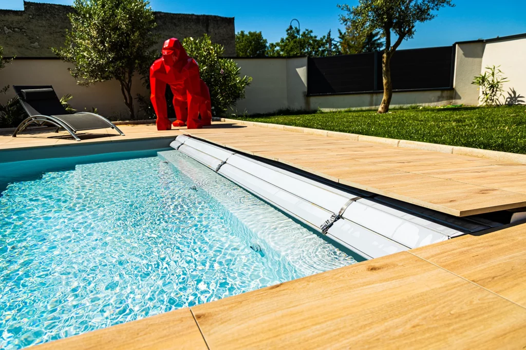 pose enterrée volet piscine